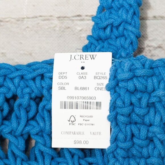 NWT J. Crew Handmade Bucket Bag Tote in Sail Blue - Picture 10 of 12